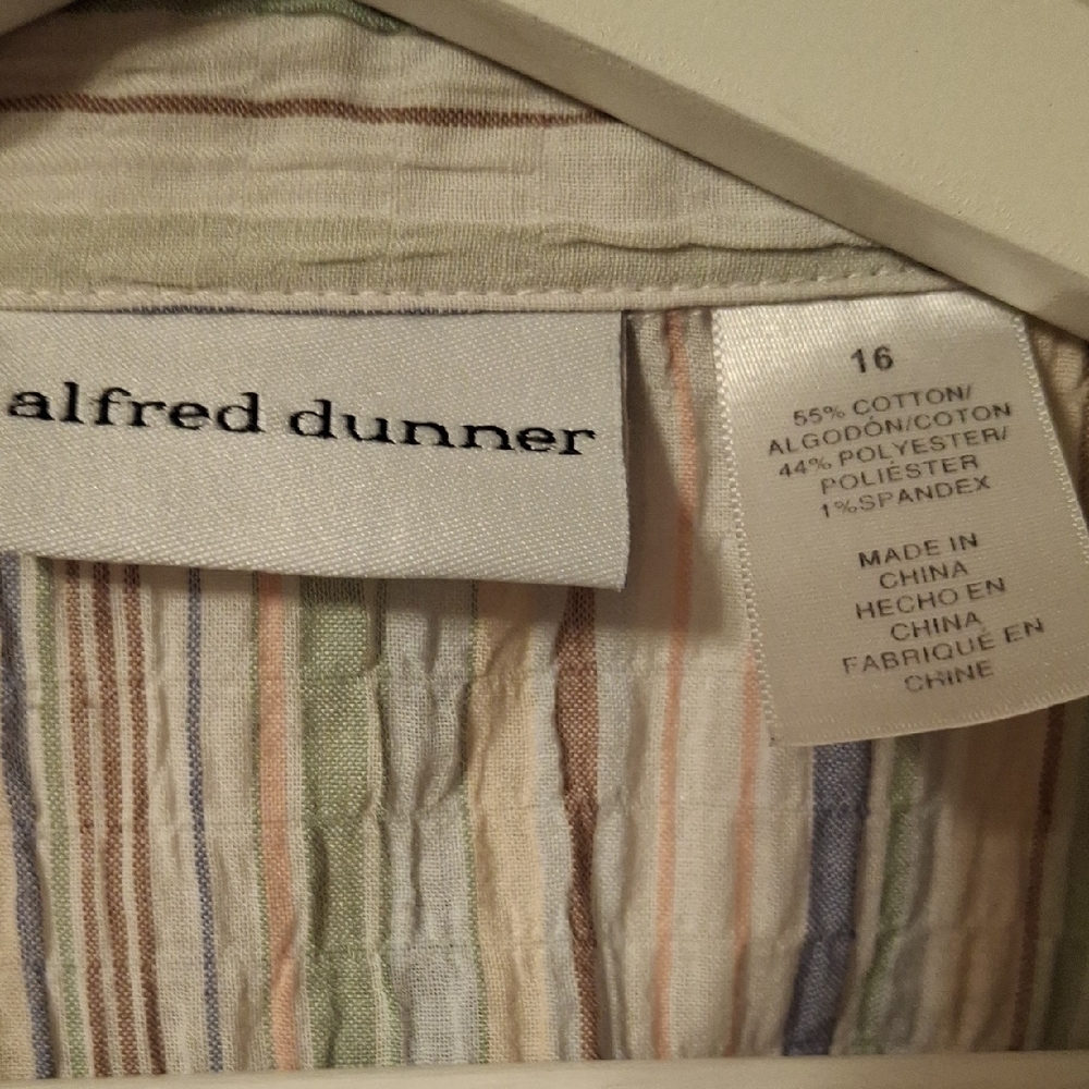 Alfred Dunner Multicolor Striped Shirt 16 ππππ - Picture 2 of 8